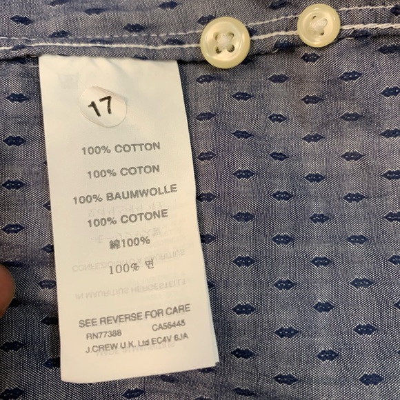J Crew textured pattern button down. Like new. Slim Large. - Picture 7 of 7